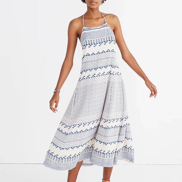 Madewell Dresses & Skirts - MADEWELL Open Back Trapeze Maxi Dress Ionian Tile